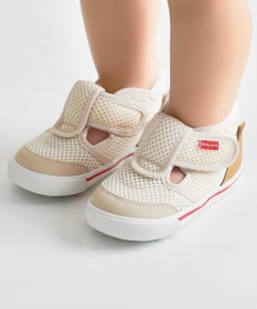 MIKI HOUSE HOT BISCUITS 【14-15cm】かかと顔 メッシュ セカンドベビーシューズ