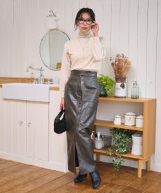 WEGO 【WEB限定/25年秋冬新作/洗濯OK/毛玉レス】タートルネックニット