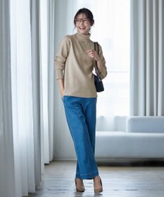 Tiaclasse 【洗える】タートルボタンニットトップス