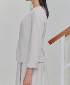 Tiaclasse L 【ダブルクロス・洗える】カラーレスジャケット