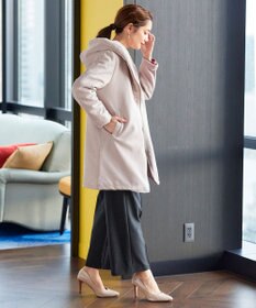 Tiaclasse スエードボンディグフード付きコート