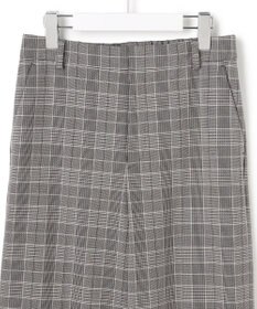 23区 【洗える】ウォームストレッチ チェック ワイド パンツ