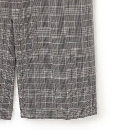 23区 【洗える】ウォームストレッチ チェック ワイド パンツ