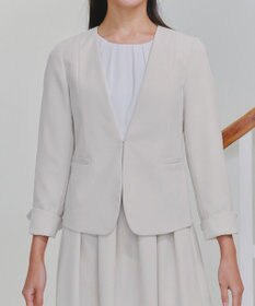 Tiaclasse L 【ダブルクロス・洗える】カラーレスジャケット