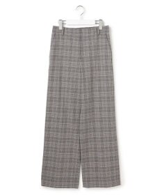 23区 【洗える】ウォームストレッチ チェック ワイド パンツ