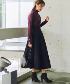 Tiaclasse 【洗える】タートルボタンニットトップス