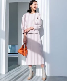 組曲 【WEB限定】パフスリーブ スウェットライクトップス