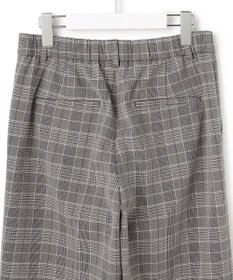 23区 【洗える】ウォームストレッチ チェック ワイド パンツ