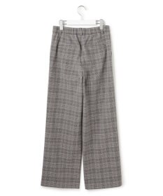 23区 【洗える】ウォームストレッチ チェック ワイド パンツ