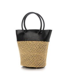 UNBILLION ペルケ perche / エステルメッシュ・牛革丸手2wayバケツバッグ