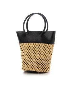 UNBILLION ペルケ perche / エステルメッシュ・牛革丸手2wayバケツバッグ