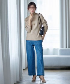 Tiaclasse 【洗える】タートルボタンニットトップス