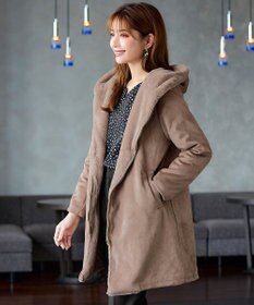 Tiaclasse スエードボンディグフード付きコート