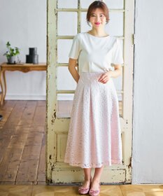 Feroux 【洗える】ワンポイント刺繍Tシャツ