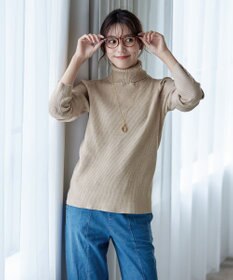 Tiaclasse 【洗える】タートルボタンニットトップス