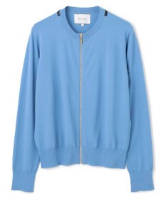 BEIGE， 【洗える】NADIA / レザーラインジップカーディガン