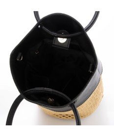 UNBILLION ペルケ perche / エステルメッシュ・牛革丸手2wayバケツバッグ