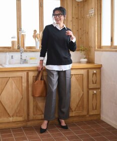 WEGO 【WEB限定/2025年秋冬新作/洗濯OK/毛玉レス/MLXLサイズ展開/オフィス/カジュアル】ベーシックニットセーター