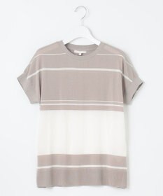 自由区 L 【WEB限定・洗える】ニットソーボーダー トップス