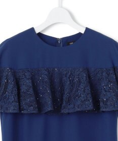 23区 【APPLAUDIR】スパンコールレース フリルコンビドレス