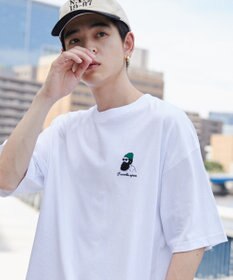 WEGO ヒゲサガラ刺繍Tシャツ