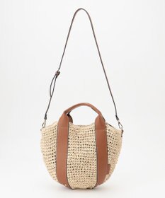 LA BAGAGERIE 【maison vert】 【ペーパー素材・多収納】ラウンド2WAYかごバッグ