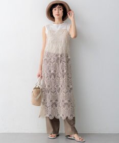 23区 S 【新色追加/洗える】コットンベアジャージー ノースリーブ Tシャツ