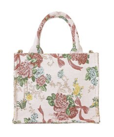 Maison de FLEUR フラワーガーデン柄ゴブラン2Wayスクエアトート