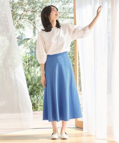 ANY リネンライクオックス フレアスカート