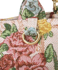 Maison de FLEUR フラワーガーデン柄ゴブラン2Wayスクエアトート