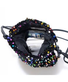 UNBILLION カシュカシュ cachecache / スパンコール巾着ミニショルダーバッグ