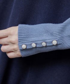 Tiaclasse 【洗える】タートルボタンニットトップス