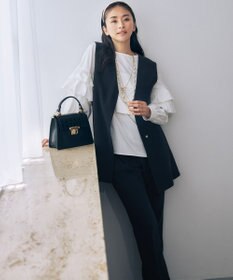 自由区 L 【セットアップ対応・洗える】トリアセダブルクロステーパード パンツ