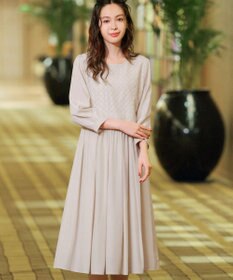 Tiaclasse L 【洗える】レース切替ワンピース