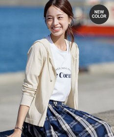 Tiaclasse L 【小倉優子さん着用】【洗える】サマーニットショートパーカー