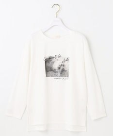ANY SIS L 【貴島明日香さんコラボ】チュールレイニャード猫 Tシャツ