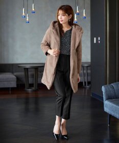 Tiaclasse スエードボンディグフード付きコート