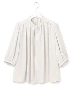 23区 L ライトバックサテンアムンゼン ギャザーブラウス