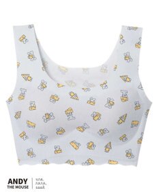 une nana cool MADE WITH ねずみのANDY【綿混】フラット仕上げノンワイヤーブラジャー