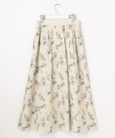 自由区 L エアリーローン花柄プリント スカート