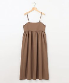 組曲 S 【洗える】タフタギャザーキャミソールワンピース