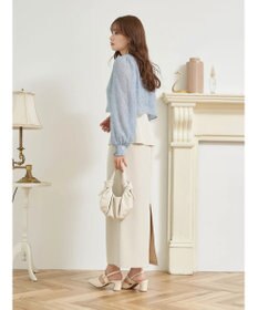 earth music&ecology ＳＥＴ２点カットジャカードカーディガン＋ビスチェ