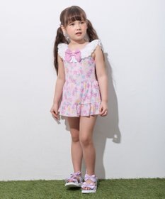 ANY KIDS 花柄×レース ワンピース水着