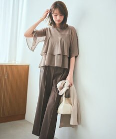 ANY SIS S ウーステッドエステル ワイドパンツ