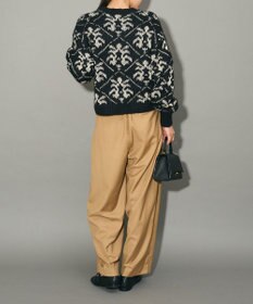 Green Parks ダマスク柄クルーネックニット