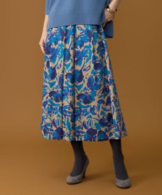 自由区 S 【SHIHOさん着用】アートタッチフラワープリント スカート