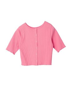 earth music&ecology ドットボタン５分袖リブプルオーバー