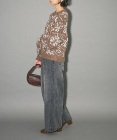 Green Parks ダマスク柄クルーネックニット