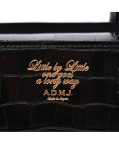 A.D.M.J. 【牛革】クロコ型押し ザ・ビーDカン付ミニトート