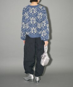 Green Parks ダマスク柄クルーネックニット